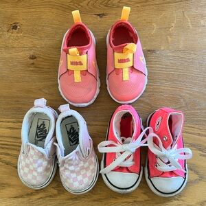 Bundle of 3 toddler girl sneakers size 4-5